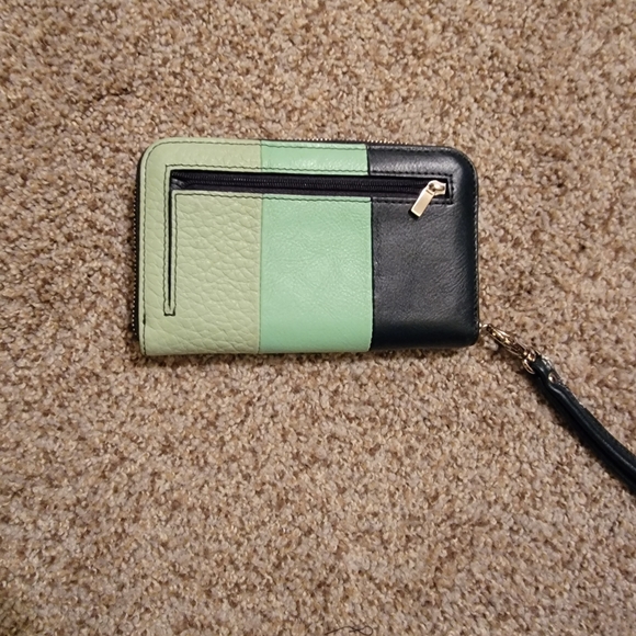 Fossil Wallet Wristlet Clutch Colorblock Leather - Picture 2 of 3